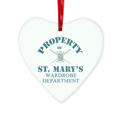 Property of St Mary's Wardrobe Department (UK) Glass Hanging Ornament