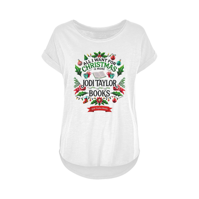 All I Want For Christmas is More Jodi Taylor Books (UK) Women's Long Slub T-Shirt XS-5XL