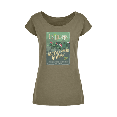 It's Christmas - What Could Possibly Go Wrong? (UK) Wide Neck Womens T-Shirt XS-5XL