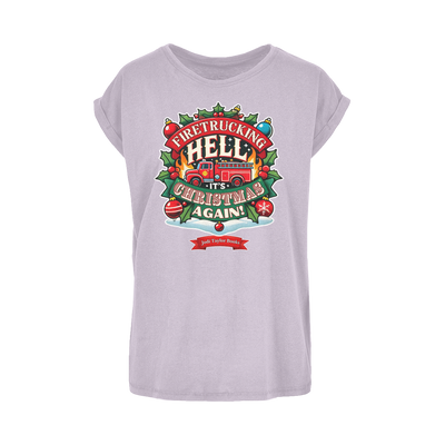 Firetrucking Hell - It's Christmas Again! (UK) Women's Extended Shoulder T-Shirt XS-5XL