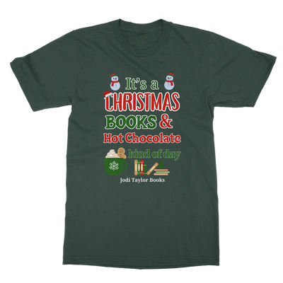 It's a Christmas Books and Hot Chocolate Kind of Day (UK) Classic Adult T-Shirt up to 5XL