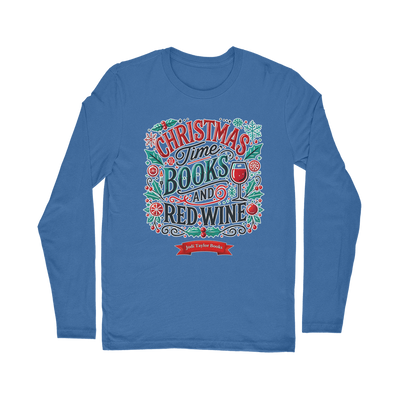 Christmas Time Books and Red Wine (UK) Classic Long Sleeve T-Shirt