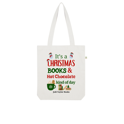 It's a Christmas Books and Hot Chocolate Kind of Day (UK) Organic Tote Bag