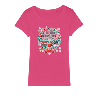 It's a Christmas Books and Tea Kind of Day (UK) Organic Jersey Womens T-Shirt