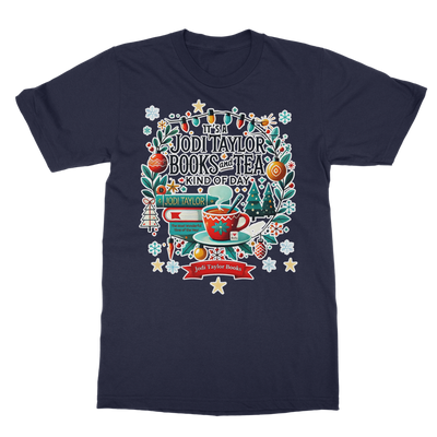 It's a Christmas Books and Tea Kind of Day (UK) Classic Adult T-Shirt up to 5XL