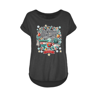 It's a Christmas Books and Tea Kind of Day (UK) Women's Long Slub T-Shirt XS-5XL