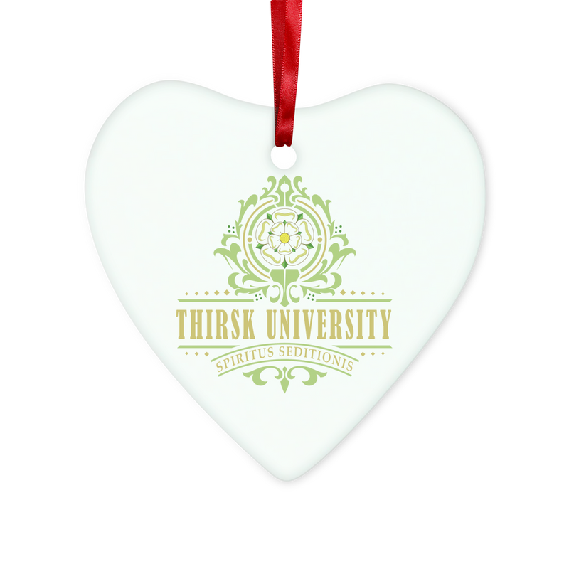 Thirsk University (UK) Glass Hanging Ornament