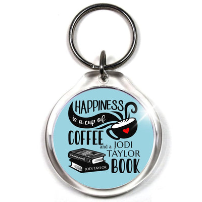 Happiness Is a Cup of Tea/Coffee Keyrings (UK) - Jodi Taylor Books