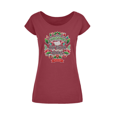 All I Want For Christmas is More Jodi Taylor Books (UK) Wide Neck Womens T-Shirt XS-5XL