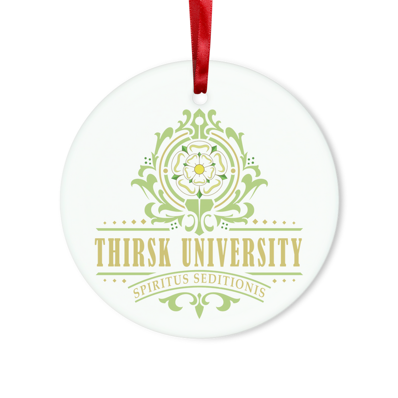 Thirsk University (UK) Glass Hanging Ornament