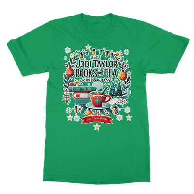 It's a Christmas Books and Tea Kind of Day (UK) Classic Adult T-Shirt up to 5XL