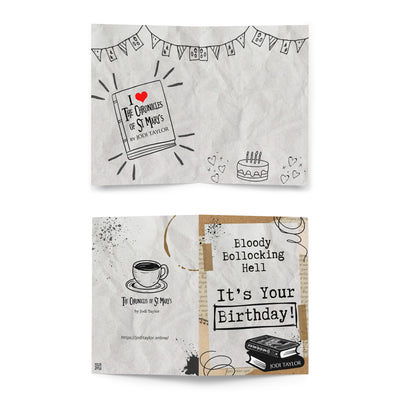 Bloody Bollocking Hell - It's Your Birthday Greeting card in 3 sizes (Europe & USA)