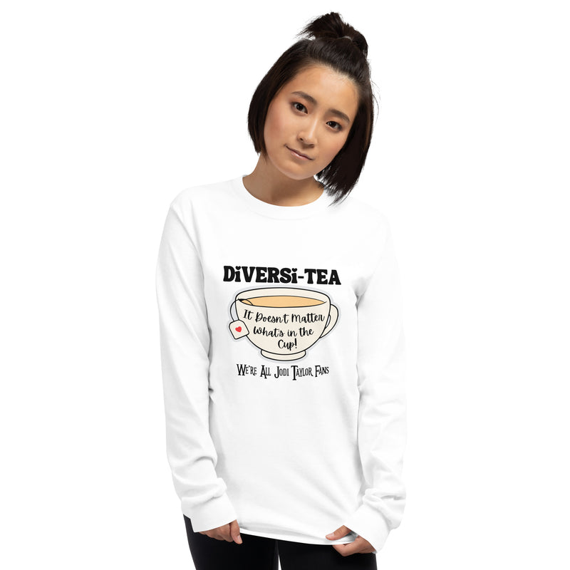 Diversity Collection - Diversi-Tea Long-Sleeve Unisex Shirt up to size 4XL (UK, Europe, USA, Canada and Australia) - Jodi Taylor Books